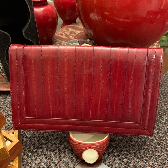 Genuine Eel Skin Clutch - Picture 1 of 5